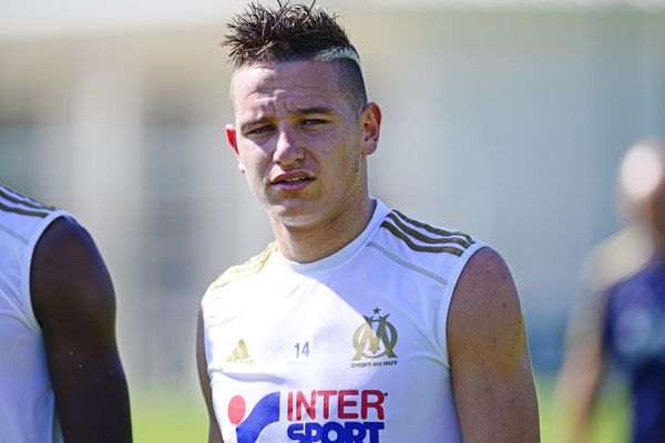 Florian Thauvin à l'entrainement de l'Olympique de Marseille.