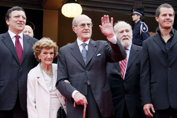 Manuel De Oliveira sur le tapis du Festival de Cannes en 2008