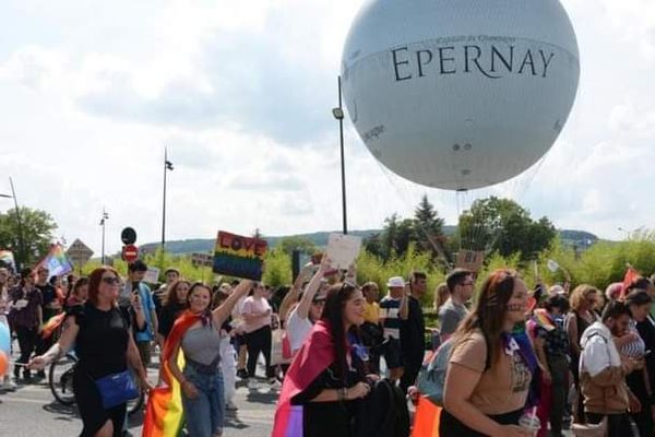 La première marche des fiertés d'Épernay, en juillet 2022.