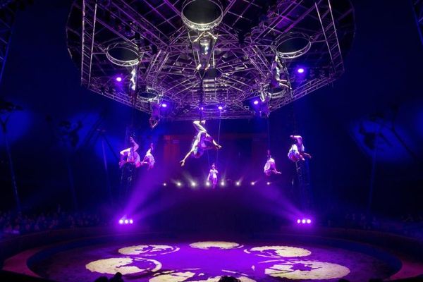 Le spectacle "Quintessence", au cirque Gruss, avec la compagnie Les Farfadais.