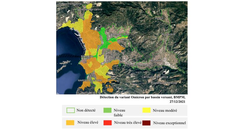 Présence Omicron au 27 décembre.