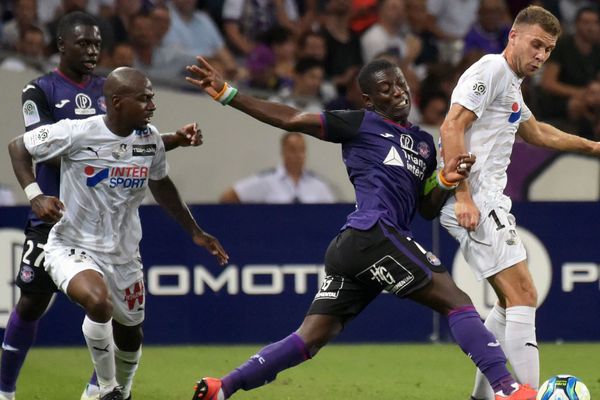 Match entre Toulouse et Amiens lors de la 4e journée de Ligue 1 le 31 août 2019