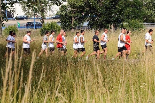 Un footing pour les joueurs du Stade Toulousain (photo datant du 1er juillet)