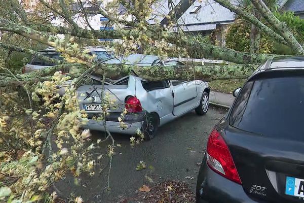 Une des images fortes de la tempête Ciaran