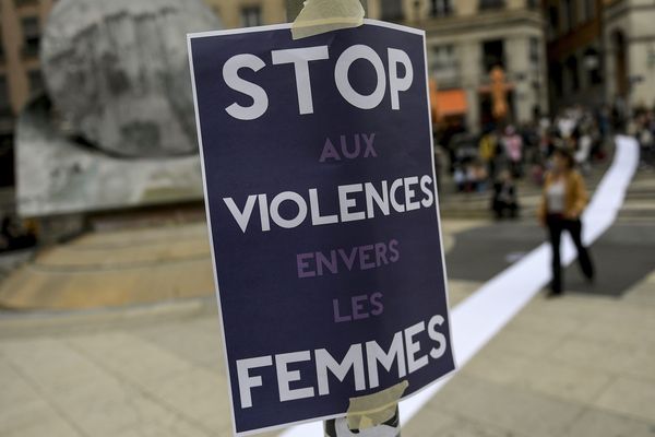 Rassemblement contre les féminicides à Lyon le 9 septembre 2019.