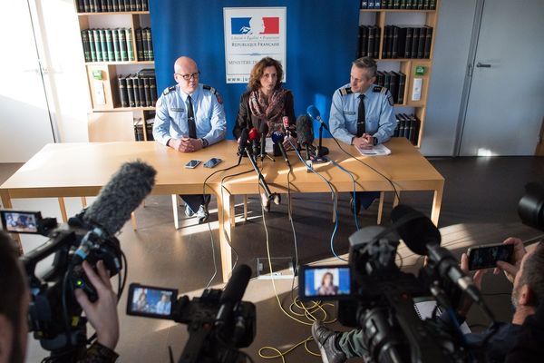 Archives 20 décembre 2019. Conférence de presse de la procureure de Lorient Laureline Peyrefitte sur l'affaire Joël le Scouarnec.  