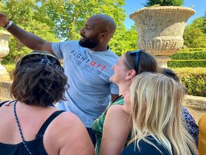 Montpellier - Teddy Riner, triple champion olympique de judo avec les fans - 9 juillet 2024.