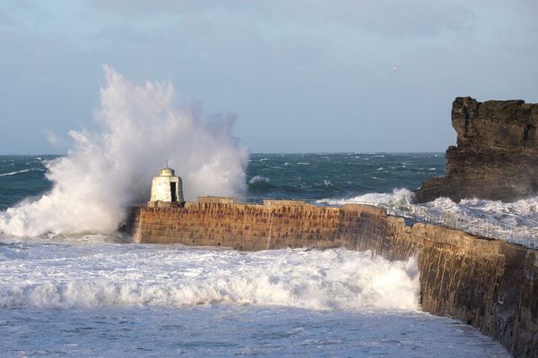 La tempête Eleanor en grande Bretagne (Portreath)