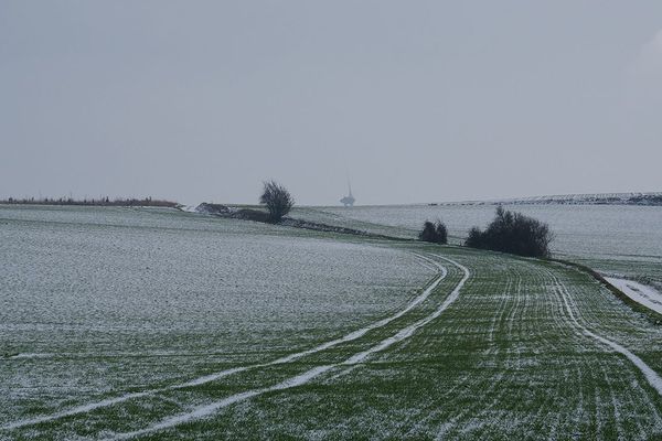 Neige à Coyecques (Pas-de-Calais) en 2019