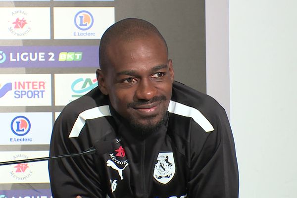 Gaël Kakuta en conférence de presse jeudi 6 octobre 2022 avant le match Amiens SC - Dijon.