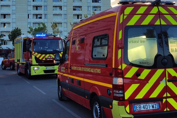 Intervention des marins-pompiers de Marseille, le jour du sinistre