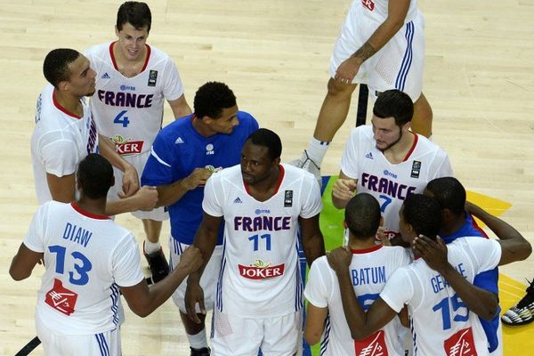 La joie des Bleus après leur victoire face à l'Espagne