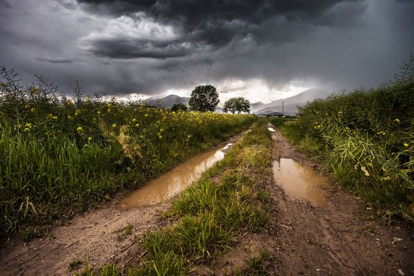 Nuages et pluie sur la Normandie