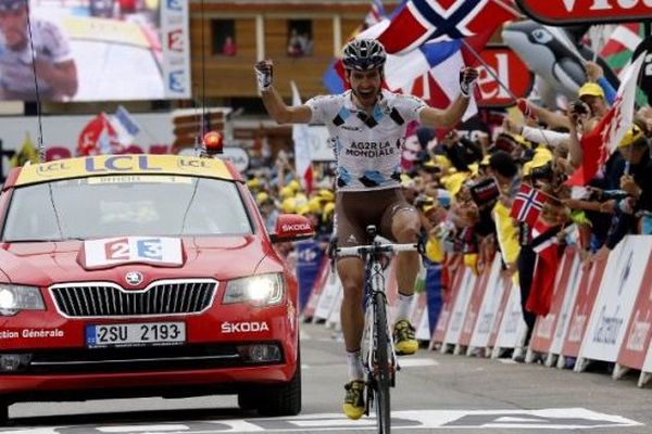 Christophe Riblon est le second Français en deux ans à remporter l'étape de l'Alpe d'Huez, après Pierre Rolland  en 2011. 