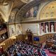 Depuis le balcon de l’hémicycle, les élèves du Gard ont écouté les prises de parole.