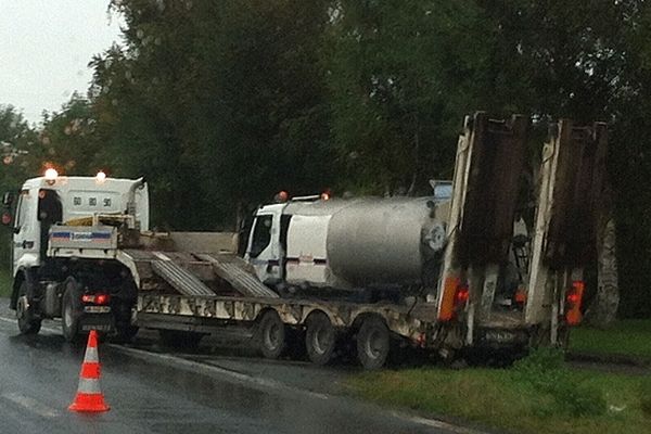 Les travaux de réfection de la chaussée à hauteur de Bretteville l'Orgueilleuse ont provoqué d'importants bouchons sur la RN 13 ce mardi matin dans le sens Cherbourg-Caen