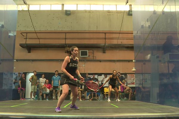 Partie de squash lors du Masters Racketlon 2022 d'Aix-en-Provence