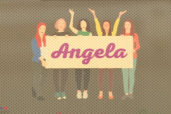 Le logo "Angela" affiché sur les commerces qui participent à ce plan pour lutter contre le harcèlement de rue.