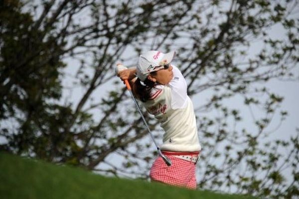 Mika Miyazato à l'Evian Championship. 