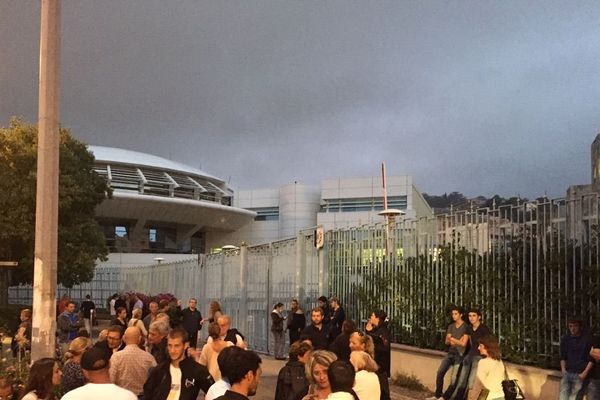 Rassemblement devant la préfecture de Bastia à l'appel de Corsica Libera et l'Associu Sulidarita