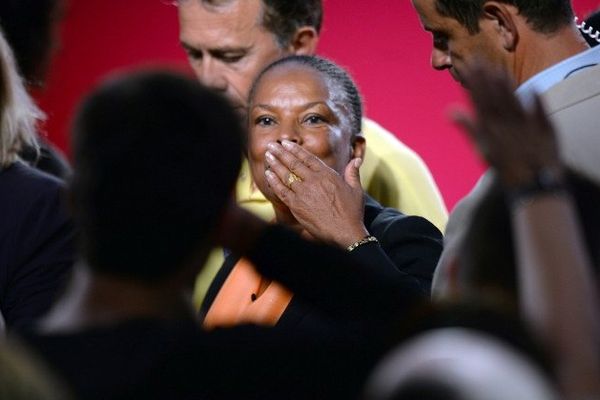 Christiane Taubira samedi à La Rochelle lors des universités d'été du parti socialiste.