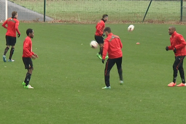 Stade Rennais à l'entraînement le 21/01/2014