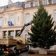 Chaque année, le sapin de Noël de l'Elysée est issu d'une forêt du Morvan ! Ici, un Nordmann de 24 ans et 11 mètres de haut, en 2014