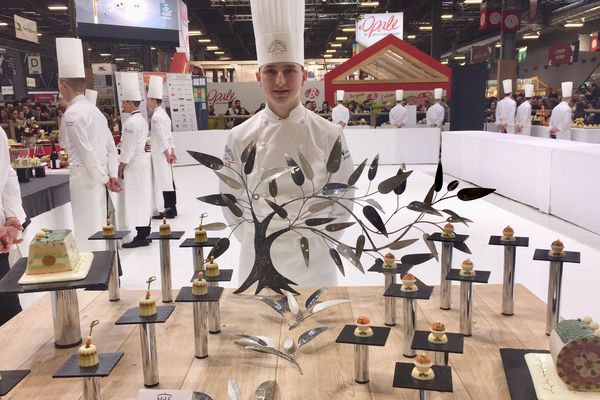 Martin Diebold en plein concours au Salon de l'agriculture.