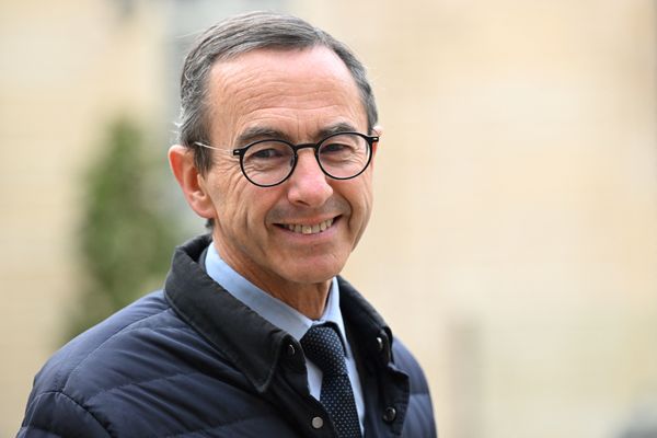 Bruno Retailleau, arrive à l'hôtel Matignon à Paris, le 13 octobre 2022