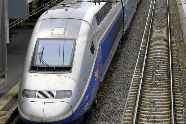 Un TGV à l'arrêt