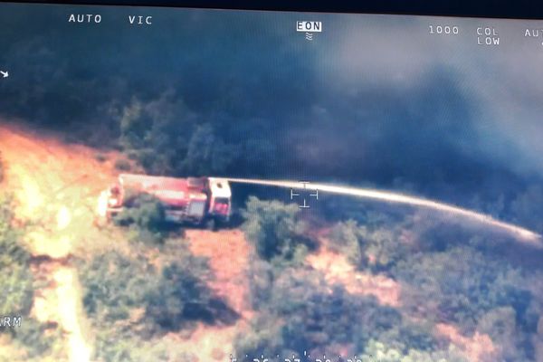 Photo prise par l'avion de surveillance des sapeurs-pompiers des Bouches-du-Rhône 