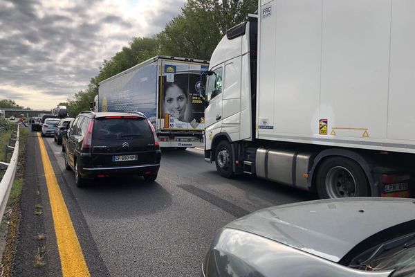 Aude - La circulation a été coupée sur l'A61. 23 août 2021.