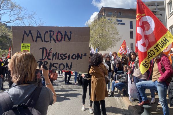 Environ 300 personnes ont pris part à la manifestation, à Bastia.