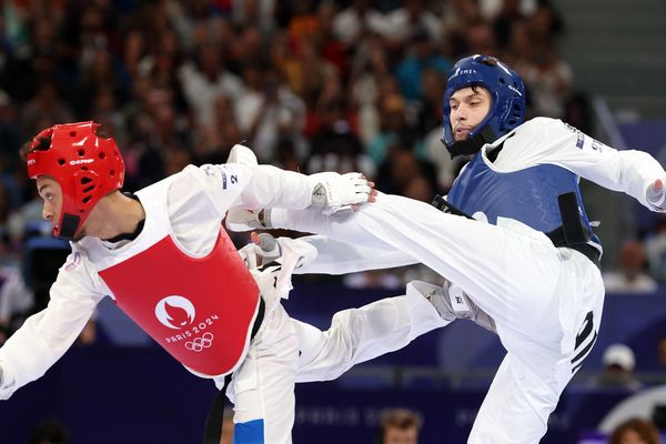 Cyrian Ravet a pris le dessus sur le russe Georgii Gurtsiev en taekwondo des moins de 58 kg