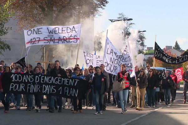 Les salariés de Weleda en grève suite à l'annonce de la suppression de 127 postes.