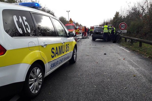 Trois morts dans une collision frontale à saint-Vincent-sur-Graon en Vendée, le 10 novembre 2018