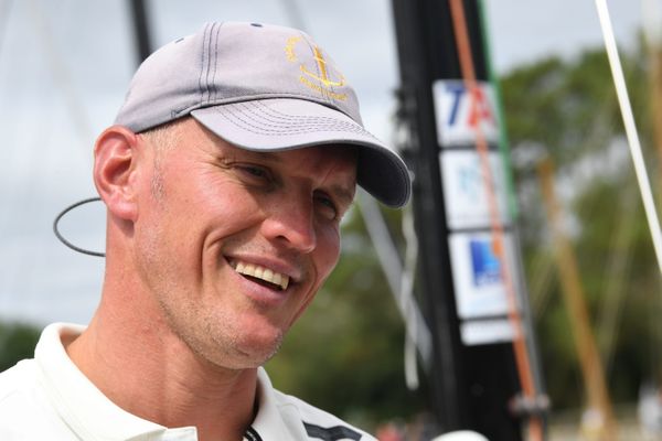 Le skipper nantais Philippe Hartz est arrivé second de la première étape de la Solitaire du Figaro 2022.