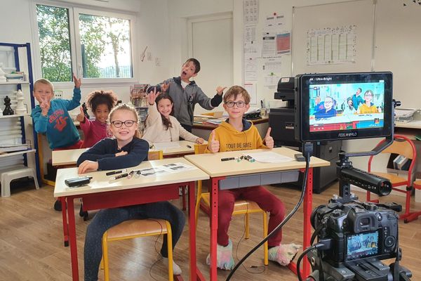 Les élèves de CM1 et CM2 de l’école Elise Freinet de Saint-Jean-sur-Mayenne (Mayenne)