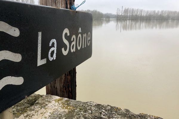 La Saône est en crue comme chaque année à l'arrivée du printemps 