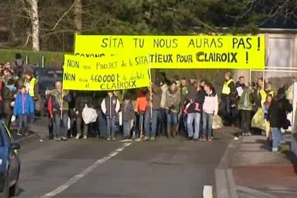 Manifestation du collectif citoyen pour l'environnement de Clairoix