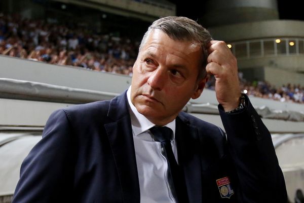 Bruno Genesio lors de la rencontre de C3 à Nicosie (Chypre) contre le Apollon Limassol FC