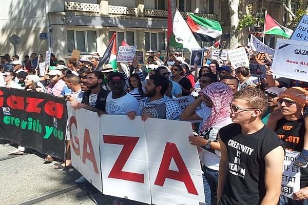 Montpellier - une des 2 manifestations pour la Palestine - 26 juillet 2014.