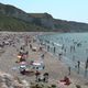 Cette plage de Saint-Jouin Bruneval (en Baie de Seine) est souvent très fréquentée par les baigneurs lors de la saison estivale.