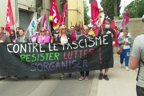 Plusieurs centaines de personnes ont défilé dans le quartier Boutonnet à Montpellier pour dénoncer des agressions de groupes d'extrême droite et notamment une agression homophobe le 1er juin 2024, lors de la fête des fanfares.