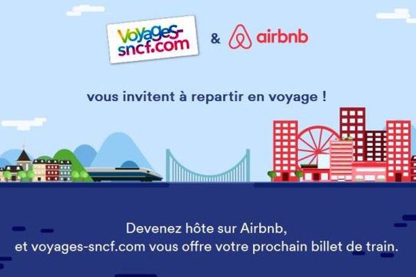 Un partenariat entre le site voyages-sncf.com et Airbnb incite les voyageurs à louer leur résidence sur la plate-forme de location d'appartements entre particuliers le temps de leur absence.