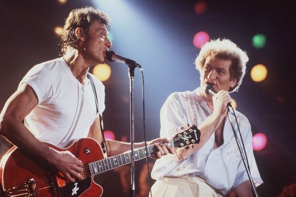 Eddy Mitchell et Johnny Hallyday au Printemps de Bourges 1985