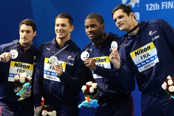 Mercredi, les nageurs du CNM remportent la médaille d'or du 4x100m nage libre