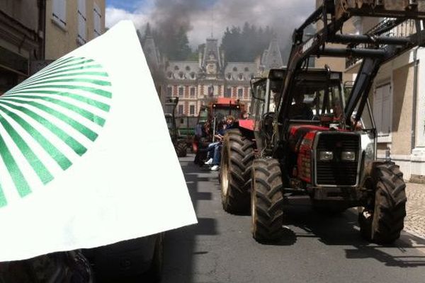 Manifestation d'agriculteurs le 21 mai 2015 à Tulle (Corrèze)