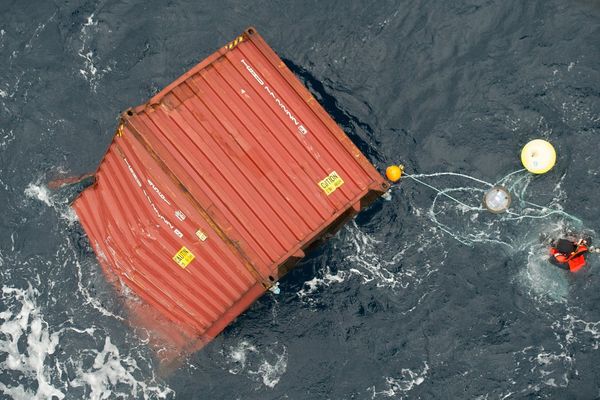 Un conteneur récupéré le jeudi 9 janvier 2014