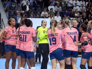 La joie des handballeuses nantaises le 27 septembre dernier à Dijon à l'issue de la 5e journée de championnat